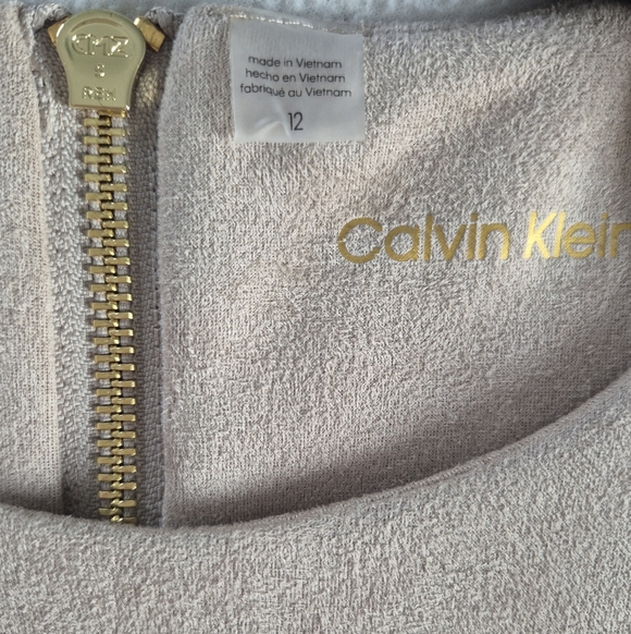 Calvin Klein Faux Suede Sheath Dress, size 12 - Picture 12 of 16